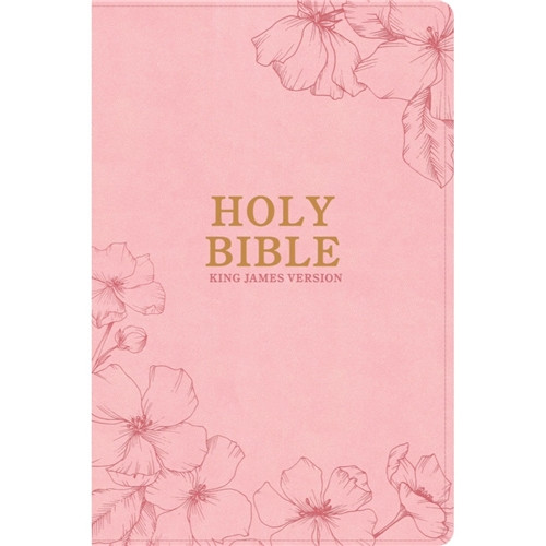 KJV Holy Bible, Giant Print with Cross-References, Pink LeatherTouch, Indexed,