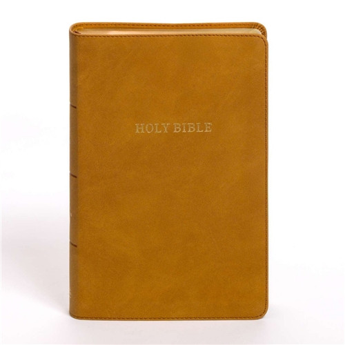 KJV Personal Size Giant Print Bible, Camel SuedeSoft LeatherTouch, Indexed by Holman
