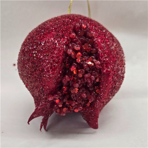 Half-Open Pomegranate-Shaped Sparkly Ornament