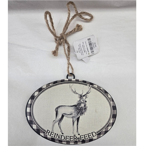 Plaid Reindeer Feed Ornament