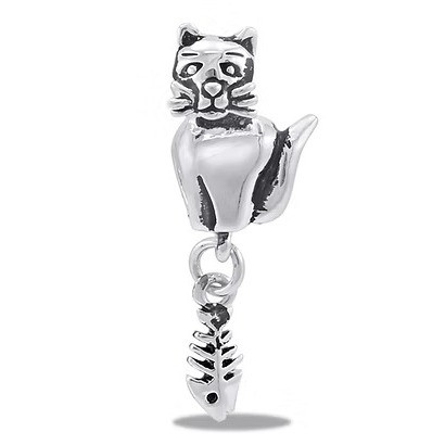 Cat w/ Fish DaVinci Bead