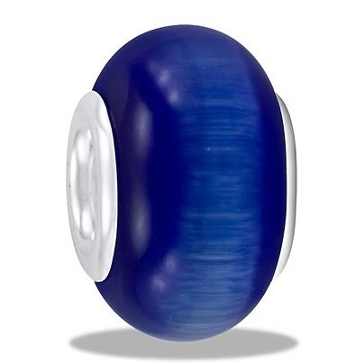 Blue Cat Eye DaVinci Bead