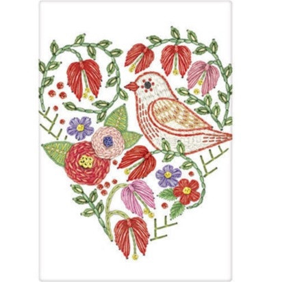 Love BIrds Bagged Tea Towel