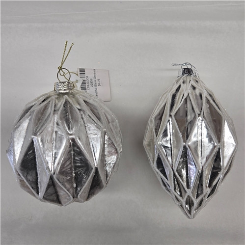 Silvery Snow Ornament (Sold Individually)