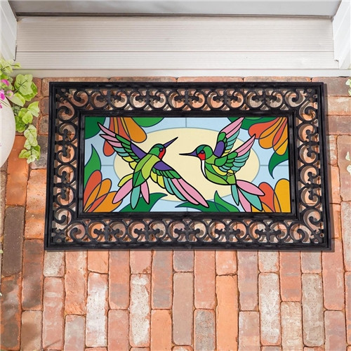 Stained Glass Hummingbirds Sassafras Switch Mat