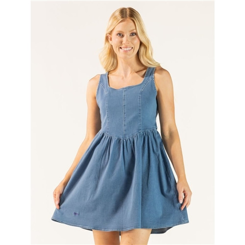 Blue Denim Dress with Bow Tie in the Back by Simply Southern