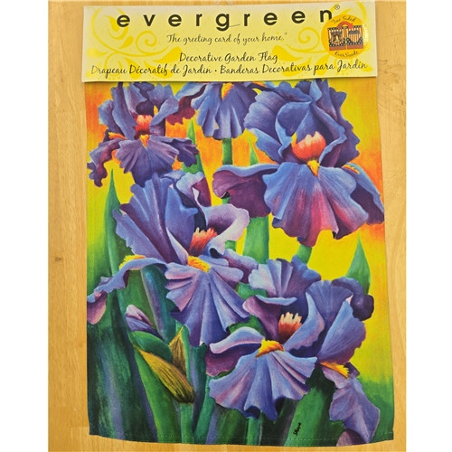 Lilac Iris Garden Flag