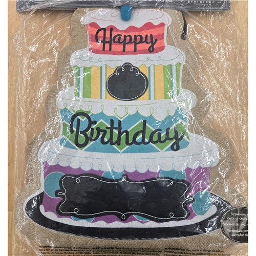 Happy Birthday Burlap Door Hanger