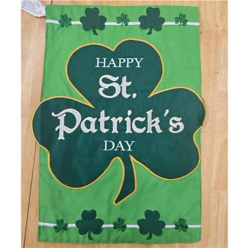 Happy St. Patrick's Day Applique Garden Flag