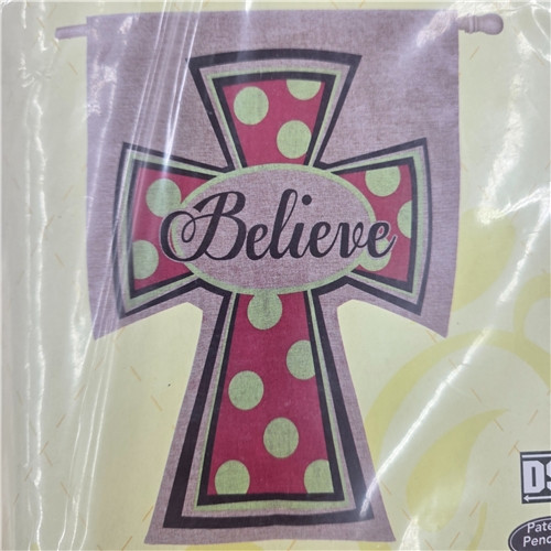 Burlap Cross Decorative Flag