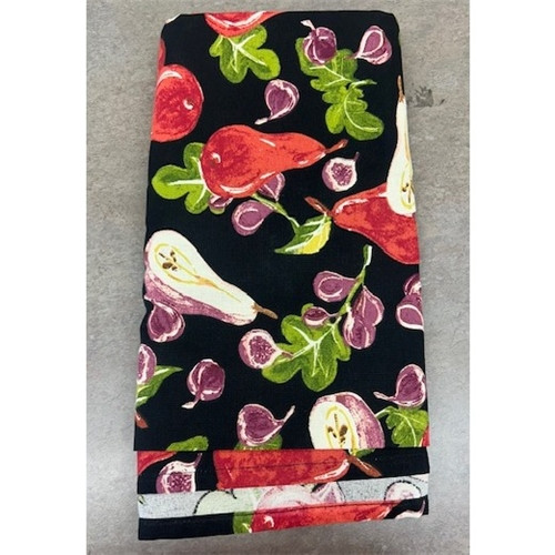 Ambrosia Black Print Tablecloth 55x55 by April Cornell