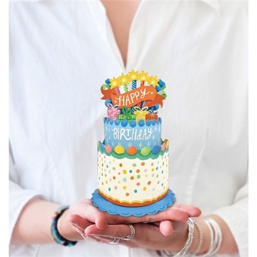 FRESHCUT PAPER Mini Confetti Cake Greeting Card