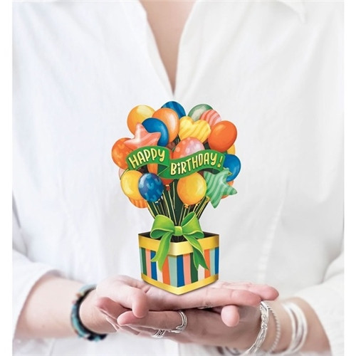 FreshCut Paper Mini Birthday Balloons Greeting Card