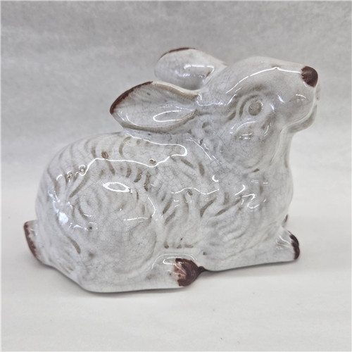 5.5" Ceramic White Rabbit
