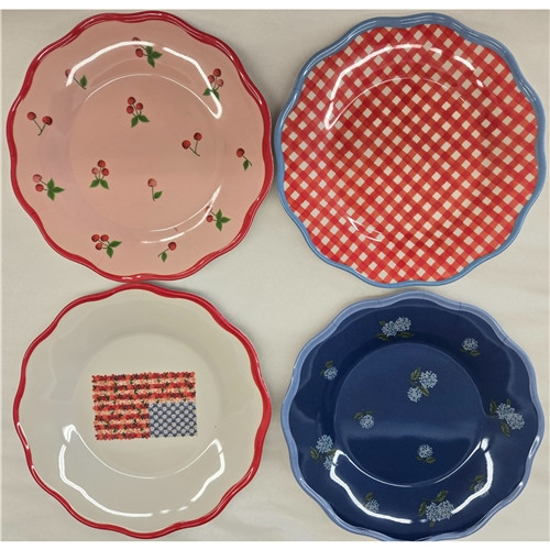 Americana Melamine Assorted Dessert Plates Set of 4