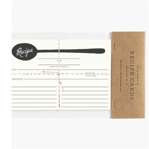 Charcoal Spoon Recipe Cards (Set of 12)