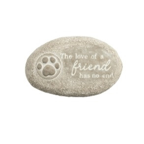 The Love of a Friend Pet Garden Stone