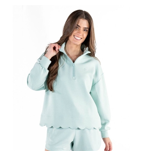 Simply Southern Scalloped Pullover-Harbor Blue