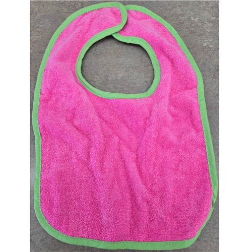 Terry Hot Pink/Lime Toddler Bib