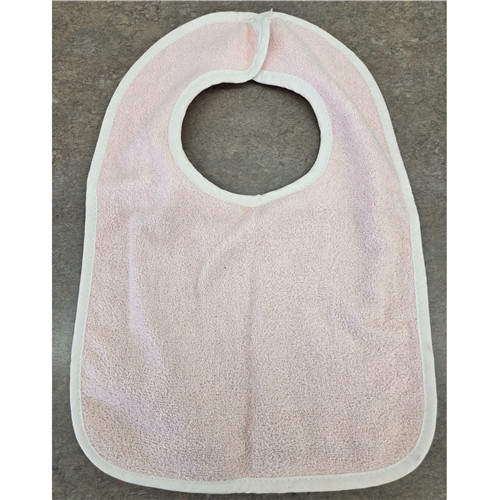 Terry Cloth Light Pink Toddler Bib