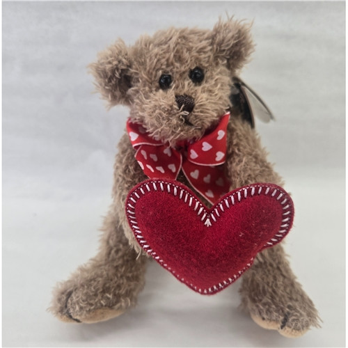 Kisses- Hearts Galore Brown Bear