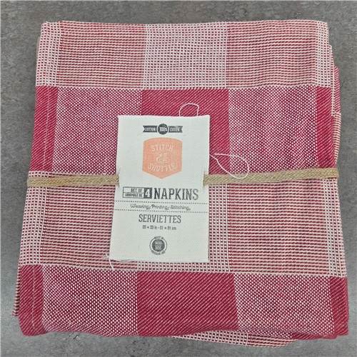 Dobby Weave Check Napkin set