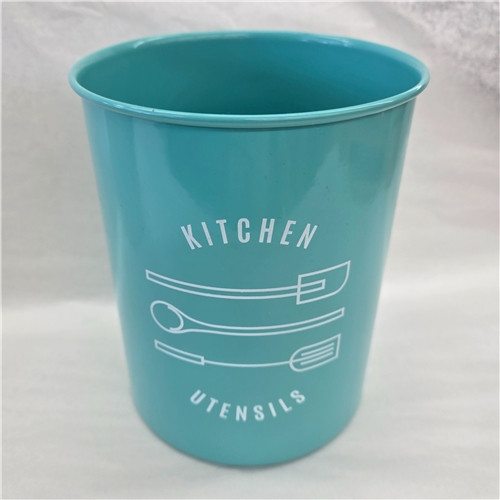 Utensil Crock Tin - Turquoise