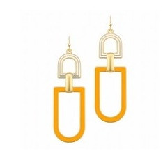 Ritz Orange/White Earrings