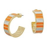 Rody Orange/White Earrings