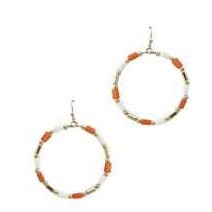 Tuffy Orange/White Earrings