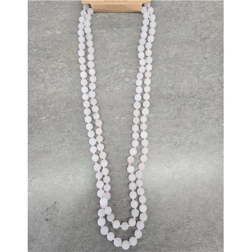 Light Pink Natural Stone 54" Necklace