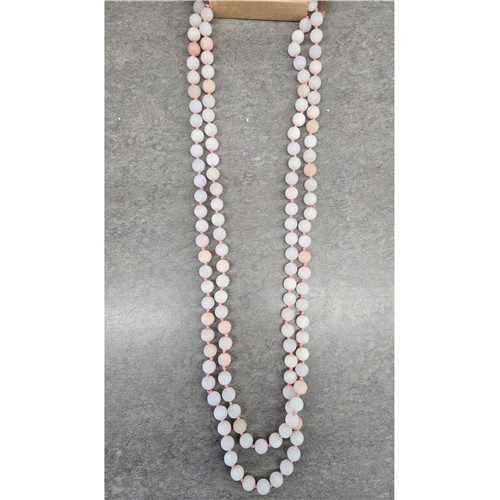Blush Natural Stone 54" Necklace