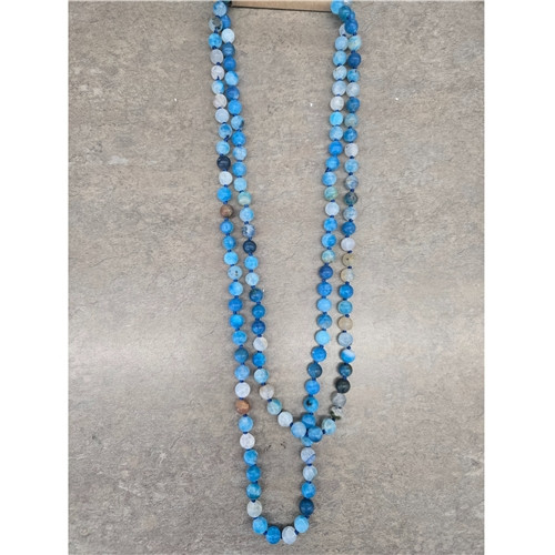 Teal Natural Stone 54" Necklace