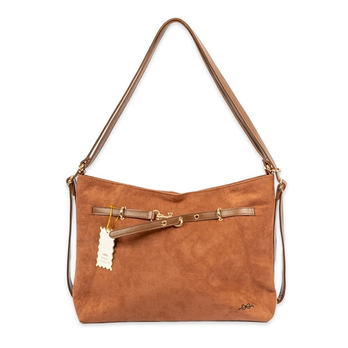 Simply Southern Clarie Brown Suede Purse