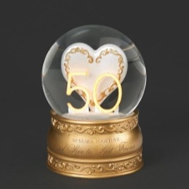 5.5" Lighted 50th Anniversary Dome