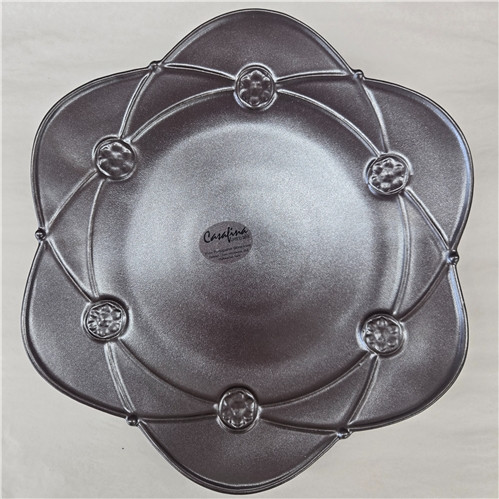 Bronze/Metallic Decorated Salad Plate