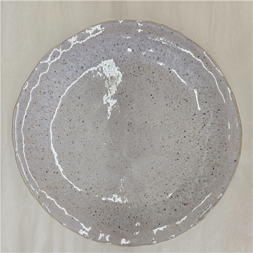 White Reactive Dinner Plate by Casafina