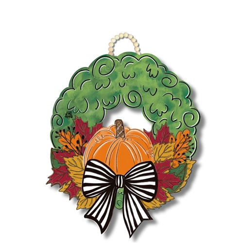 DK Designs Pumpkin Wreath Door Hanger