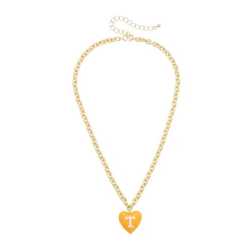 TN VolsLogo Heart Pendant Necklace