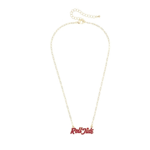 AL Tide Pave Outline Necklace