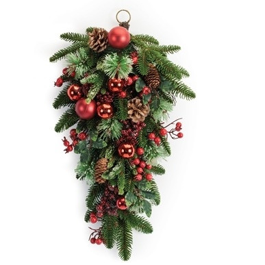 Pine Swag w/Ornaments 22”L Plastic/Foam