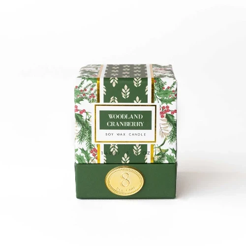 Boxed 5.6oz Soy Candle - Woodland Cranberry