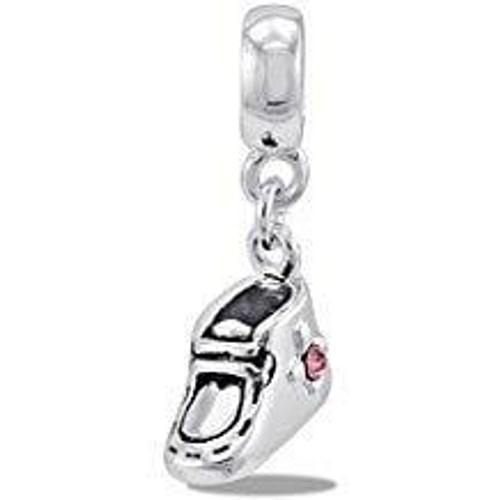 Baby Girl Shoe Silver Davinci Bead Baby Girl Shoe Silver Davinci Bead