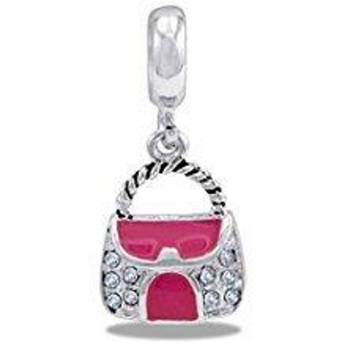 Pink Purse Dangle Davinci Bead Pink Purse Dangle Davinci Bead