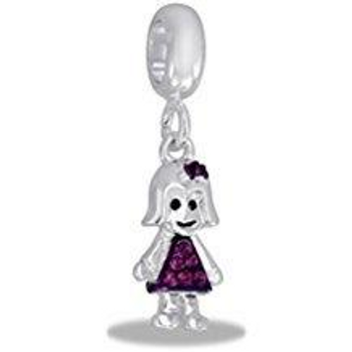 February Dangle Girl Davinci Bead