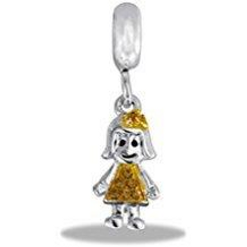 November Dangle Girl Davinci Bead