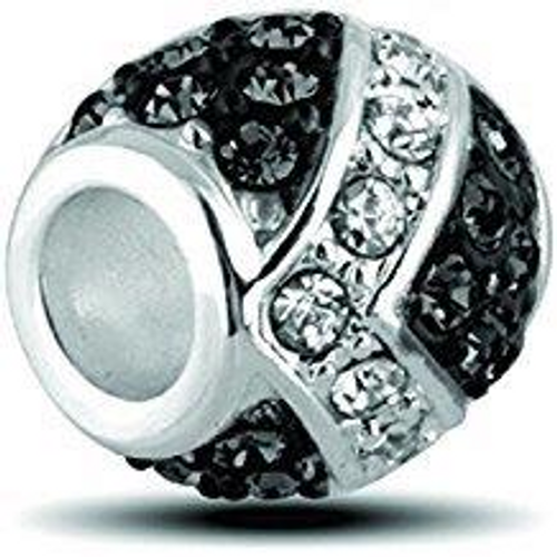 Jet & Clear Crystal Davinci Bead