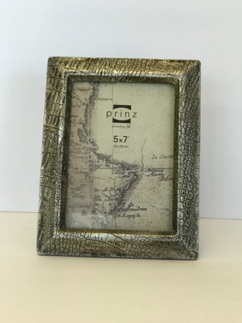 5x7 Burton Antique Silver Resin Frame