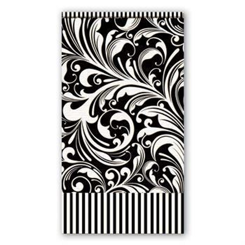Black Florentine Hostess Napkins by Michel Designs