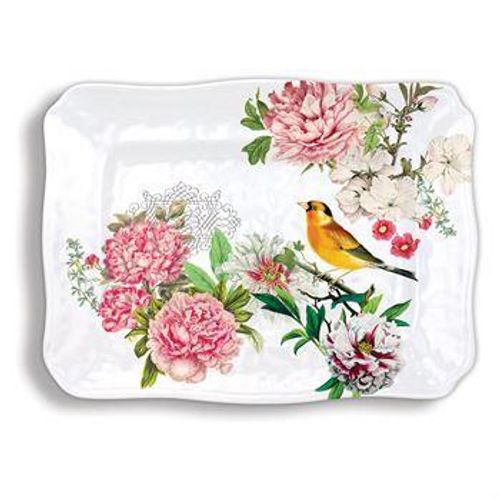 Garden Melody Large Melamine Platter by Michel Designs Garden Melody Large Melamine Platter by Michel Designs